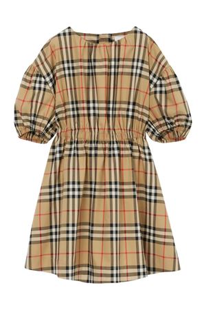 Abito in cotone beige Vintage Check BURBERRY KIDS | 8068451A7028